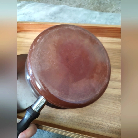 Vintage MCM Regal Ware Inc striped wooden handled 2 and 5 qt pots with lids - Picture 12 of 15